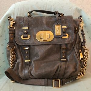 Badgley Mischka Janet top handle grey shoulder bag